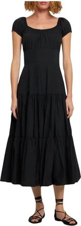 Michael Kors Lange Katoenen Jurk - Dames - Casual kleedjes - Zwart - XS - Katoen - Kleedjes