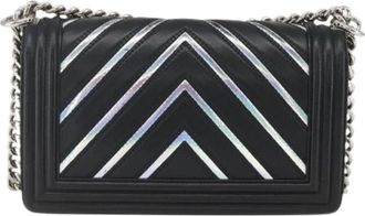 Chanel Pre-owned Vintage Shoulder Bag - Dames - Vintage Schoudertas - Zwart - ONE Size - Leer - Vintage