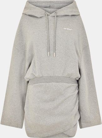 Off-white Womens Off White Off Hoody Dress in Grey/White - Size 10 UK