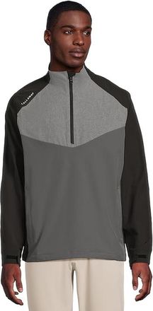 Callaway Long Sleeve 1/2-zip Wind Water Jacket Mens Sweatshirt Caviar : 2XL, Elastane/Polyester