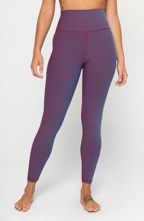 Spiritual Gangster Ada 2-Tone Stripe Leggings in Port at Nordstrom Rack, Size X-Small