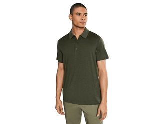 Icebreaker 150 Tech Lite III Short Sleeve Polo Mens Clothing Dark Loden : SM, Wool