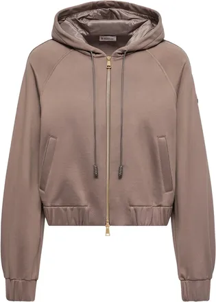 Moncler Moncler Technical Fleece Zip-up Cardigan, Women, Brown, Size: L