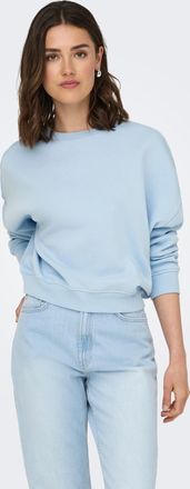 Only Sweatshirt ONLY ONLSWEAT L/S CREW OVERSIZE SWT, Damen, Gr. XL (42), blau (cashmere blau), Sweatware, Obermaterial: 60% Baumwolle, 40% Polyester, unifa