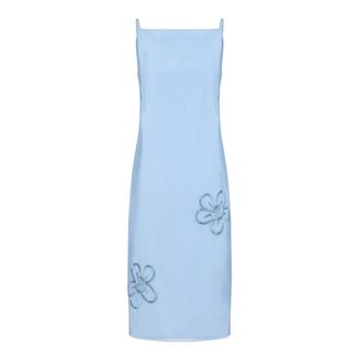 Iceberg Muslin Sheath Dress - Dames - Zomerkleedjes - Blauw - XS - Katoen - Kleedjes
