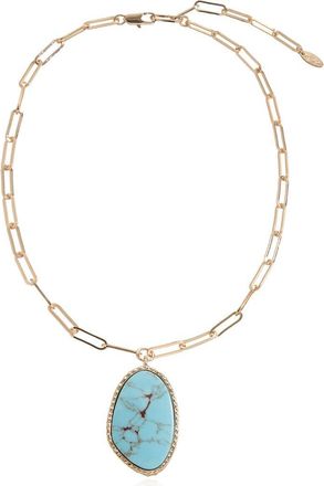 Ettika Oval Stone Pendant Necklace in Turquoise at Nordstrom Rack