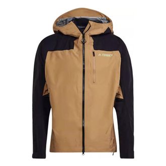 adidas Terrex Techrock GORE-TEX PRO Rain Jacket Asia Sizing Tan Black HA5517