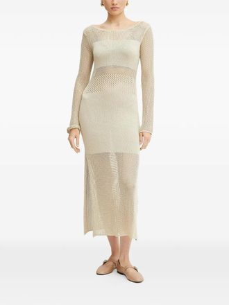Fracomina side slits dress - Neutrals