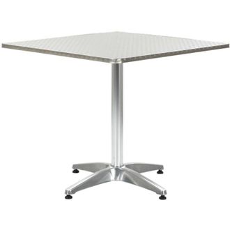 vidaXL Furniture Limited - Mesa De Jard&iacute;n De Aluminio Plateado 80x80x70