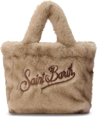 MC2 Saint Barth Tassen, Dames, Bruin, ONE Size, Polyester, Vanity Mini Soft Fur