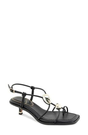 Kenneth Cole Gemma Kitten Heel Sandal in Black at Nordstrom, Size 6.5