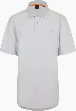 HUGO BOSS Mens Peoxfordnew Short Sleeve Polo Shirt - Grey - Size: 50