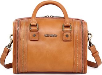 OLD TREND Mini Trunk Leather Crossbody Bag in Chestnut at Nordstrom Rack
