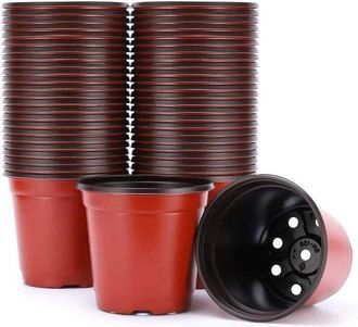 OEM Paquete De 50 Macetas Redondas De Pl&aacute;stico De 20 Cm (8 In) - Suministros Para Viveros