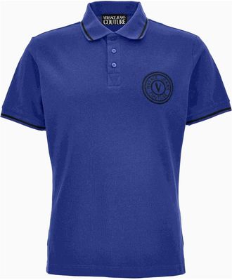 Versace T-shirts en Polos - Heren - Polos - Blauw - 2XL - Katoen - Tops