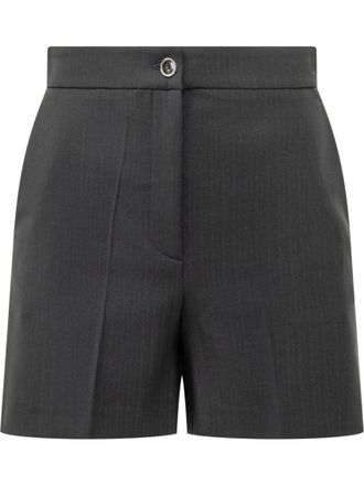 Pinko Navy Blue Solid Shorts