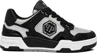 Philipp Plein Lo-Top Sneakers Predator - unisex - Sneakers - Zwart - 47 EU - Leer - Schoenen