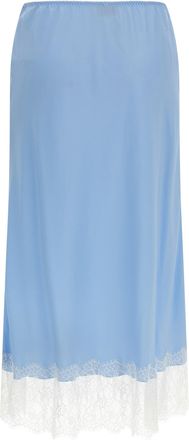 Moschino Womens Blue Acetate Midi Skirt
