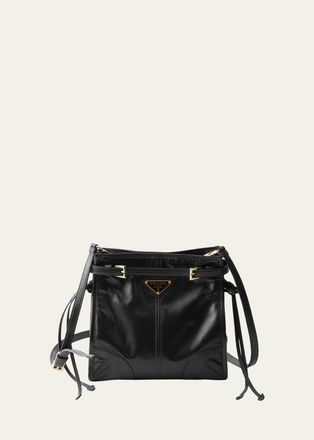 Prada Bonnie Belted Leather Crossbody Bag
