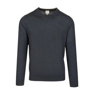 Paul Smith Truien & Vesten, Heren, Blauw, M, Wol, Merino Wol Trui met Ronde Hals