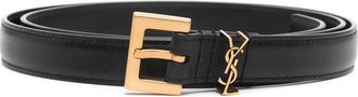 Saint Laurent Monogram Leather Belt