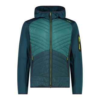 F.lli Campagnolo Womens Mens Hybrid Jacket Fixed Hood Alpine - Teal - Size Medium