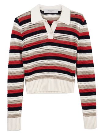 Golden Goose Multicolor Cotton Knit Polo Shirt