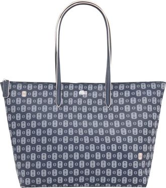 Lacoste Grote L.12.12 Concept Print Tote - Dames - Tassen - Blauw - Maat: ONE Size Piqu&eacute;