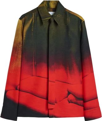 Jil Sander Shirt Met Stropdas - Heren - Casual Overhemden - Veelkleurig - L - Wol - Overhemden
