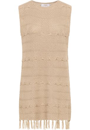 Usha Gebreide jurk Dames beige