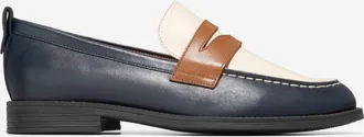 Cole Haan Womens Stassi Penny Loafers - Blue Size 10.5
