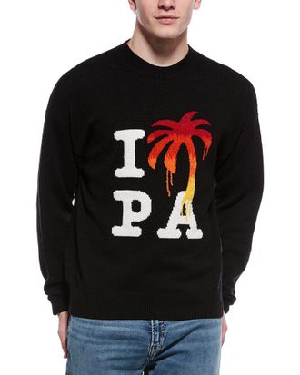 Palm Angels Wool & Cashmere-Blend Crewneck Sweater