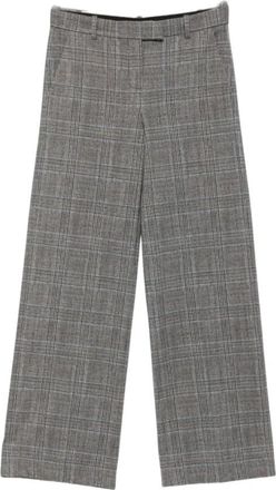 Circolo 1901 Prince of Wales Regular Broek - Dames - Straight fit broeken - Grijs - S - Katoen - Broeken