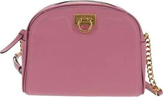 Ferragamo Pre-owned Cross Body Bags, female, Pink, Size: ONE SIZE Pre-owned Leather Crossbody Bag