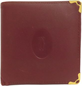 Cartier Bordeaux Leather Wallet (Bi-Fold) (Pre-Owned)