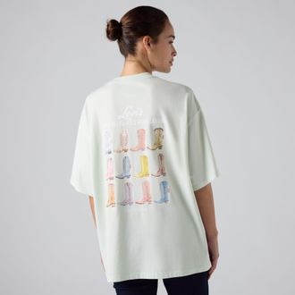 Levi's Graphic Short Stack Tee - Womens - XL - Blue