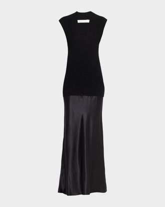 CHRISTOPHER ESBER Cashmere & Silk Combo Dress