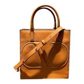 Valentino Pre-owned Mini Bags, female, Orange, Size: ONE SIZE Pre-owned Garavani Leather Handbag