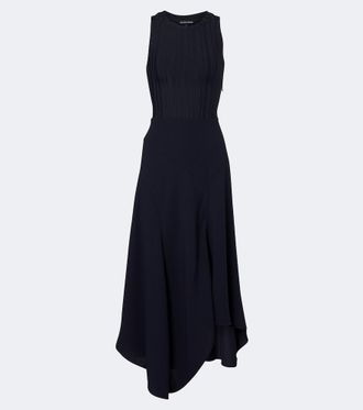 Veronica Beard Thalissa draped ribbed-knit midi dress