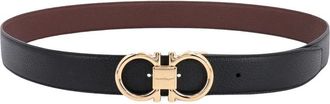 Ferragamo Accessoires, Heren, Zwart, 105 CM, Leer, Gancini Reversible Leather Belt