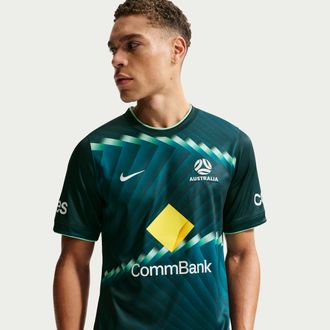 Nike Australia Academy Pro Nike Mens Dri-FIT Soccer Pre-Match Short-Sleeve Top in Green | IH1652-336