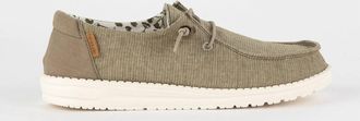Hey Dude Womens Wendy Chambray Casual Slip-On Shoe In Sage