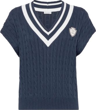 Brunello Cucinelli Gilet in cotone - Blu