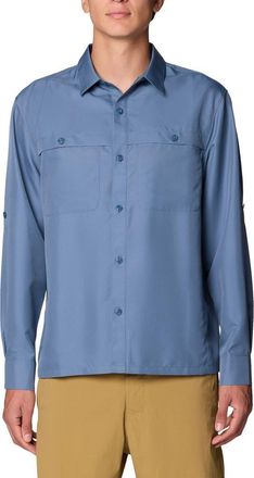 Mountain Hardwear Sun Drift Cooling Long Sleeve Shirt in Adriatic Blue at Nordstrom, Size Xx-Large
