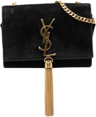 Saint Laurent Pre-owned Leren Schoudertas - Dames - Vintage Schoudertas - Zwart - ONE Size - Leer - Vintage