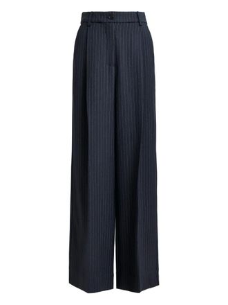 Essentiel pinstripe-pattern pleated trousers - Blue