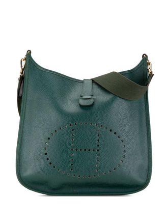 Hermès 1995 Togo Evelyne I GM crossbodytas - Groen