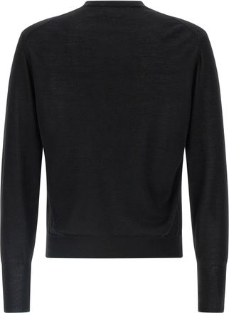 Maryya Merino Wool, Silk & Cashmere Blend Sweater - Black