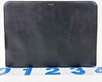 Saint Laurent Black Leather Clutch Bag (Pre-Owned)