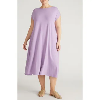 Universal Standard Heatwave Divine Jersey Dress in Spring Iris Purple at Nordstrom, Size Xx-Large